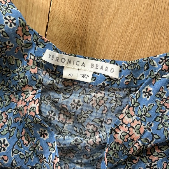 Veronica Beard High Waisted Blue Floral Front Slit Maxi Skirt Size XS - Picture 3 of 8